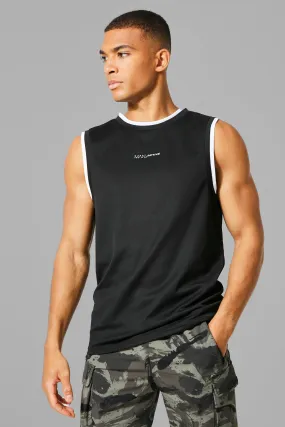 Man Active Contrast Trim Detail Vest