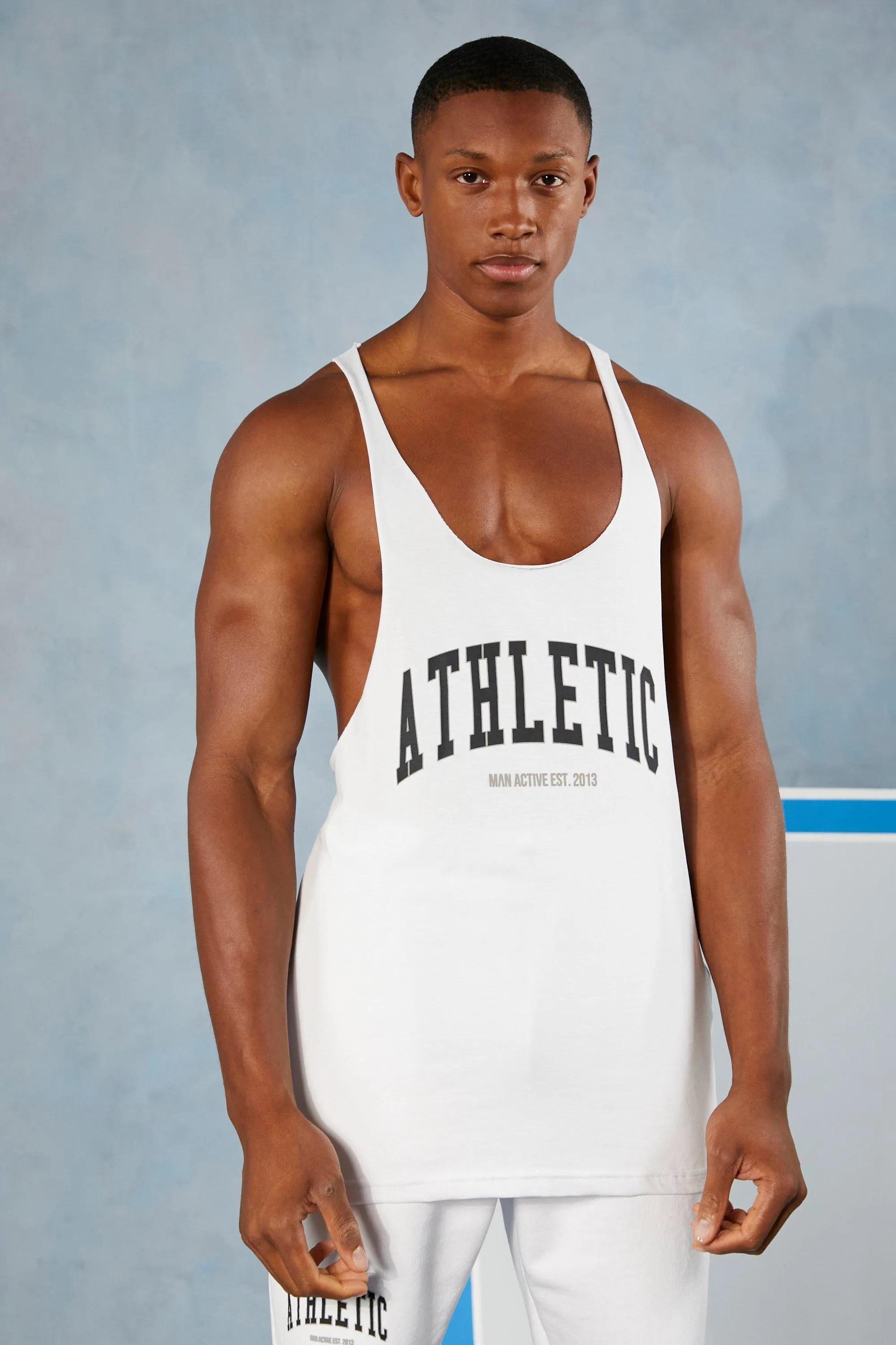 Man Active Gym Athletic Stringer Vest