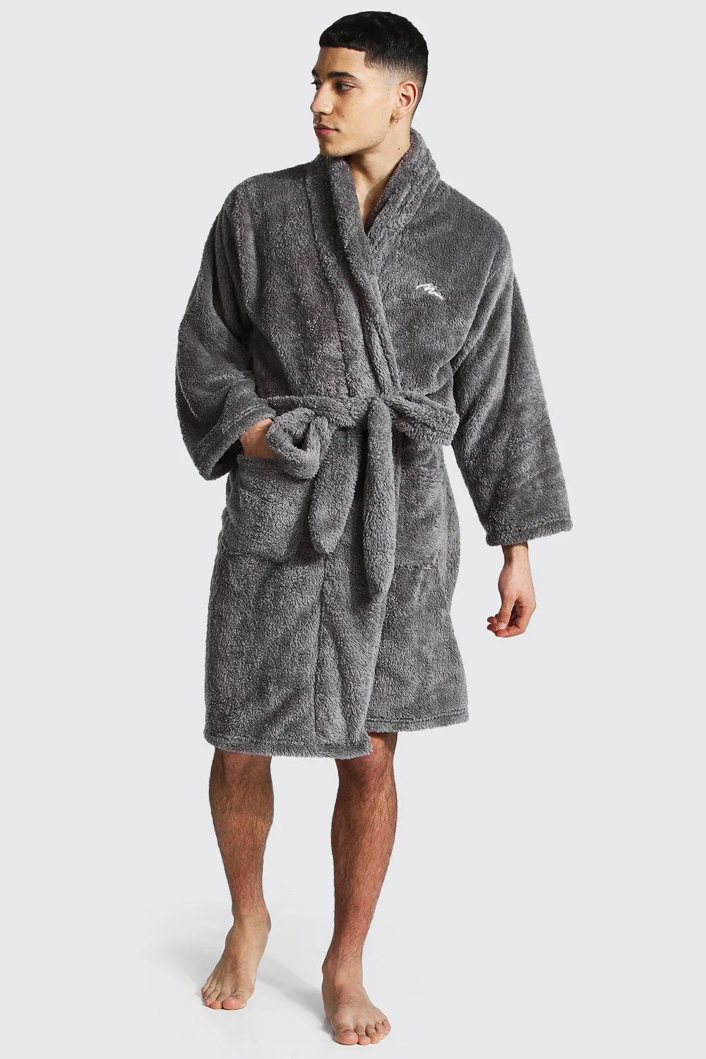 Man Signature Fleece Dressing Gown