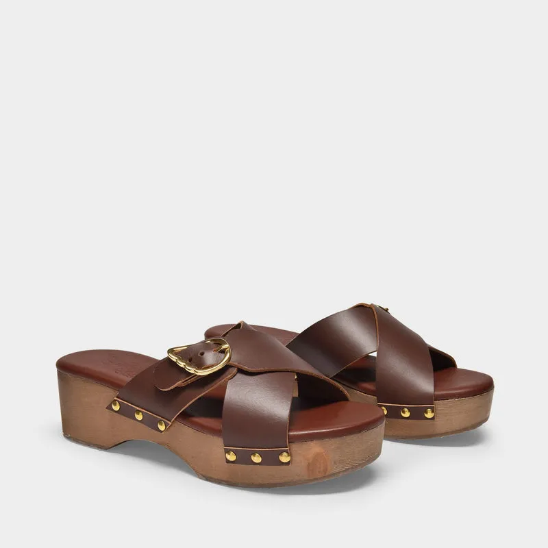 Marilisa Sandals in Brown Leather