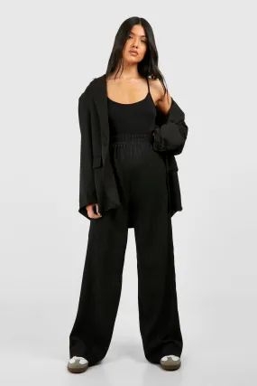 Maternity Textured Wide Leg Pants