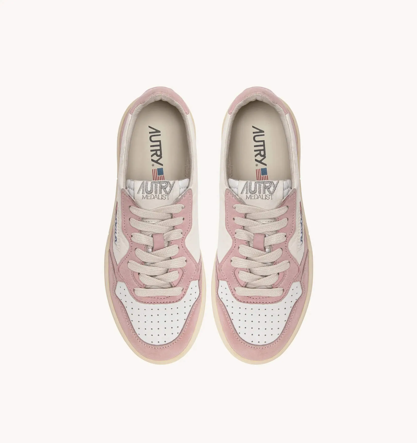 Medalist Low Bicolor Sneakers in Washed Goatskin