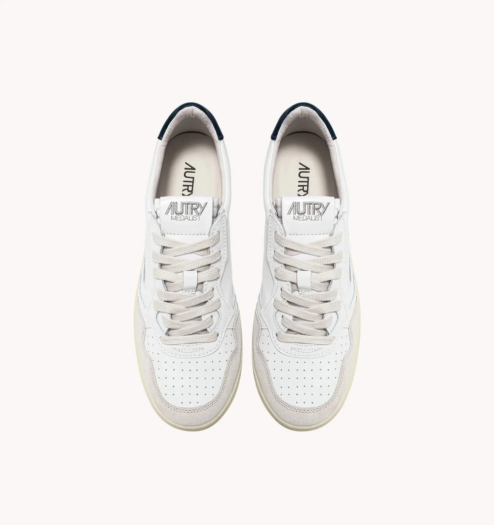 Medalist Low Sneakers in Suede and Leather