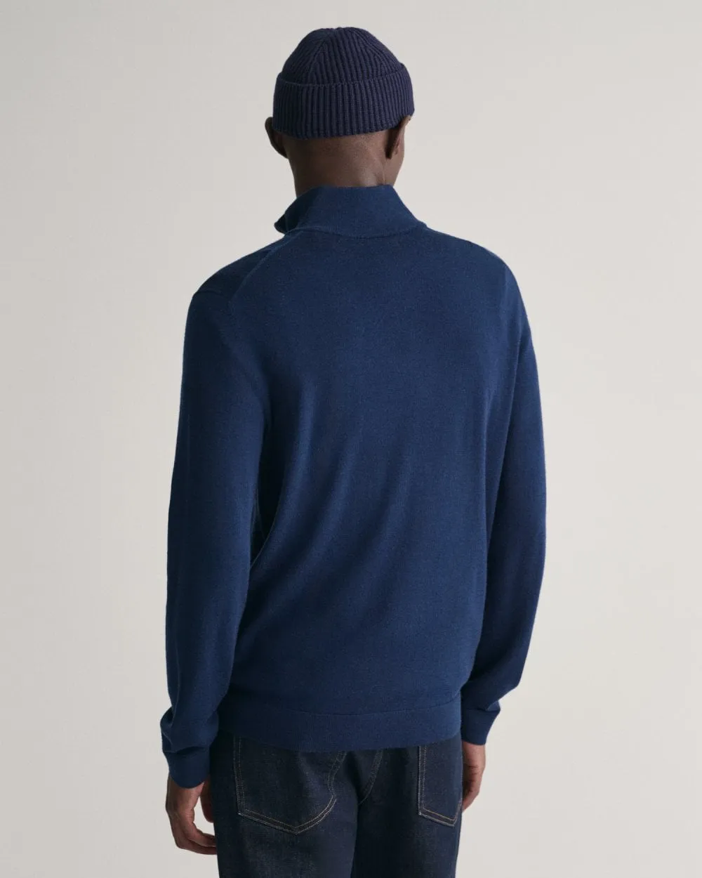 Mens Extrafine Merino Wool Half Zip Jumper