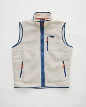 Men's Retro Pile Vest Dark Natural/Utility Blue