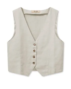 MMMelka Tili Linen Vest Cement