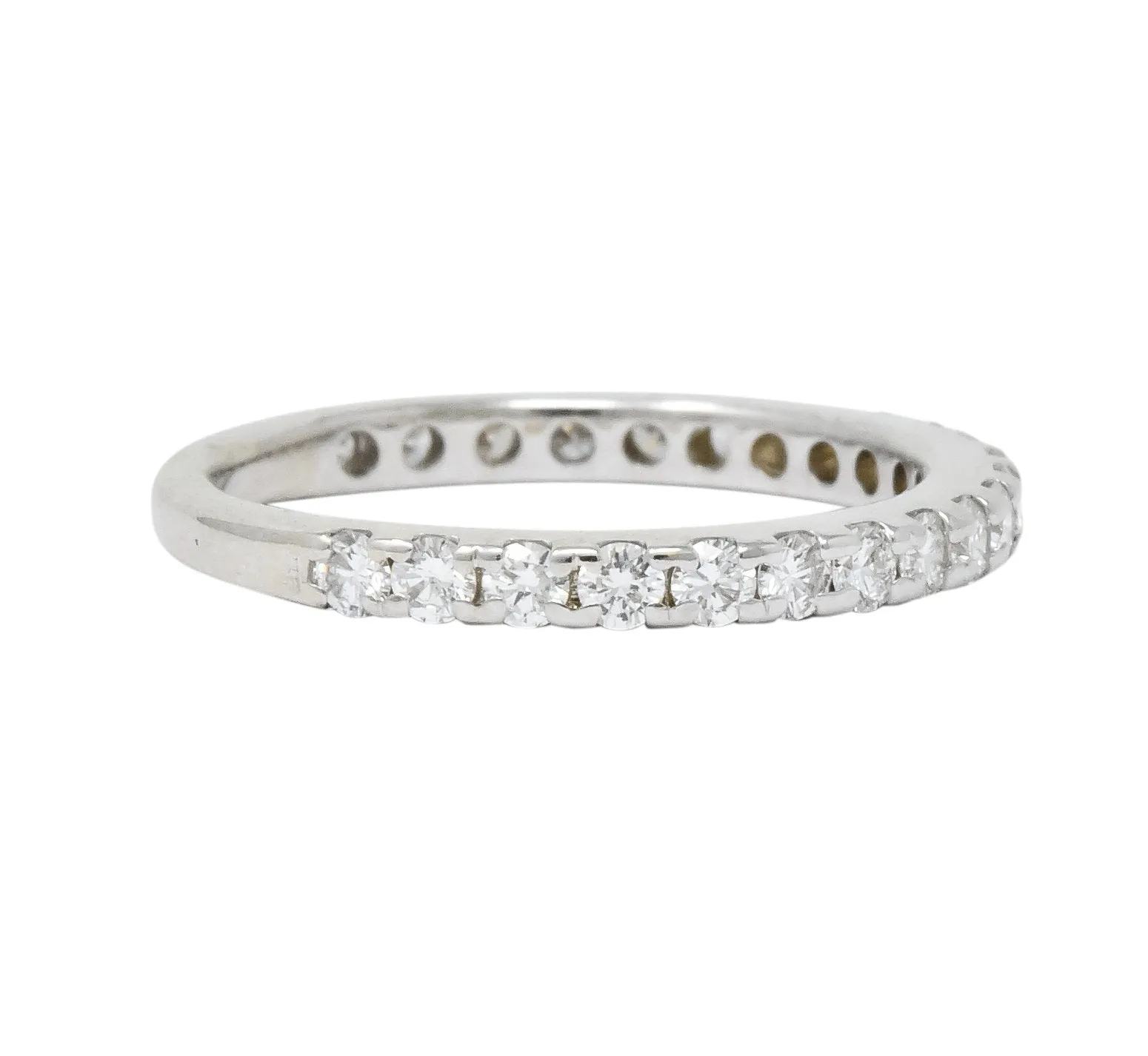 Modern 0.31 CTW Diamond 14 Karat White Gold Band Ring