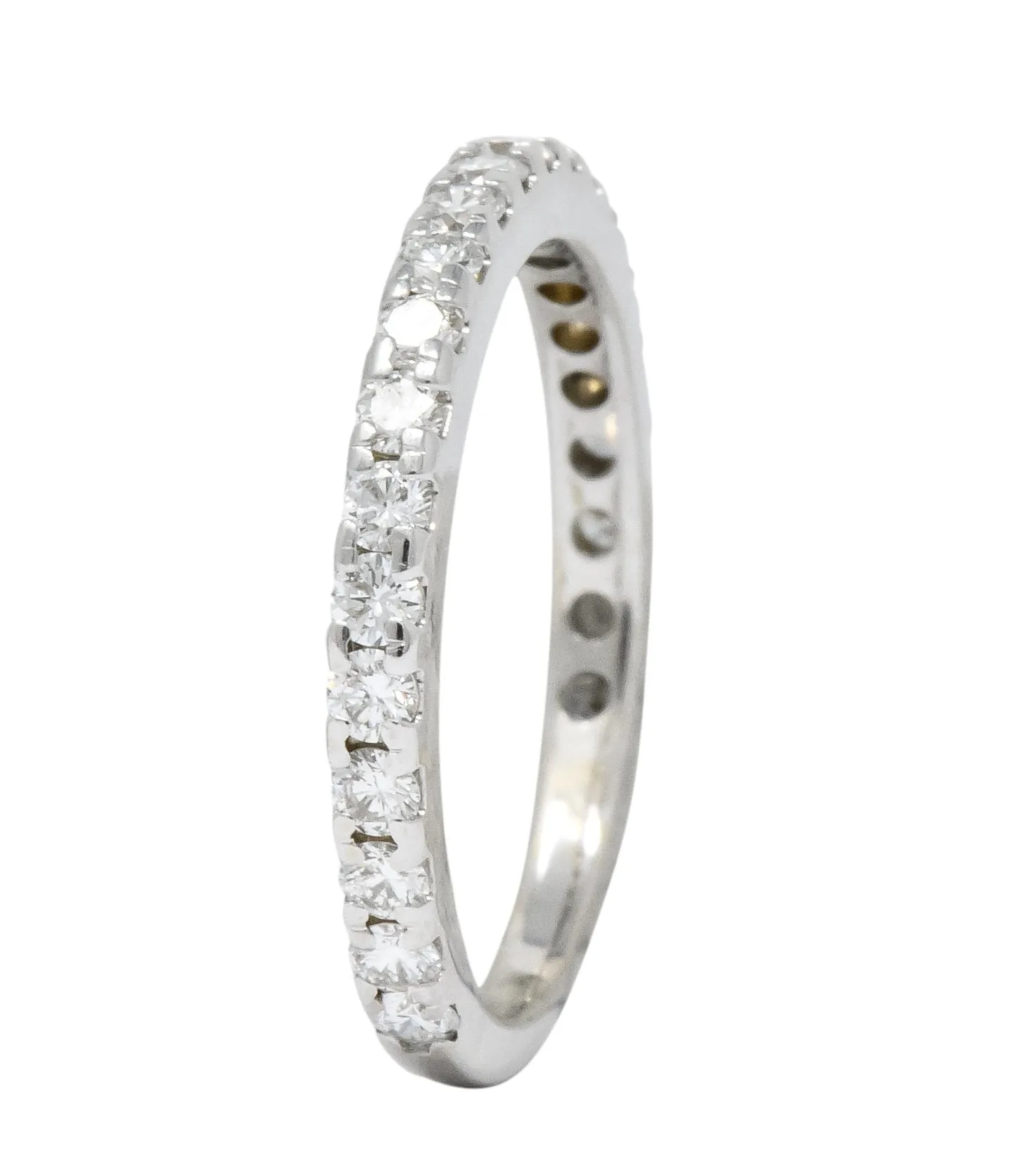 Modern 0.31 CTW Diamond 14 Karat White Gold Band Ring