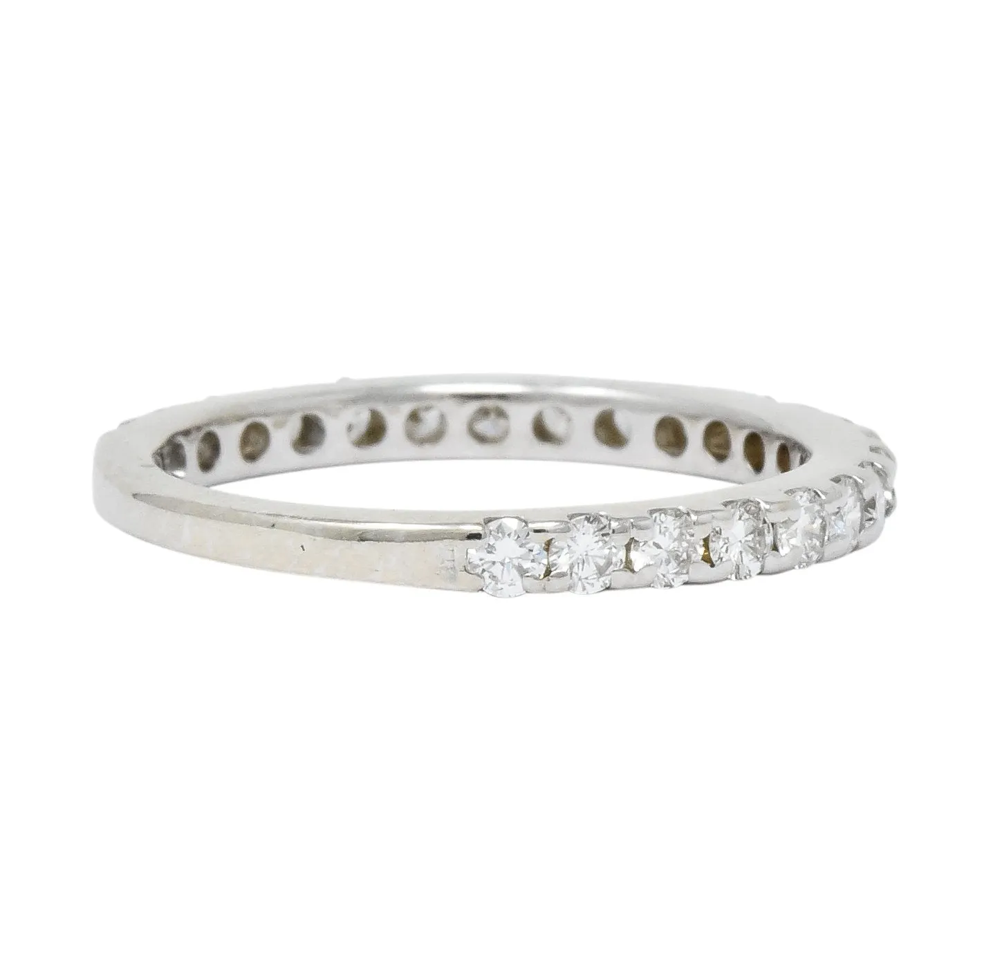 Modern 0.31 CTW Diamond 14 Karat White Gold Band Ring