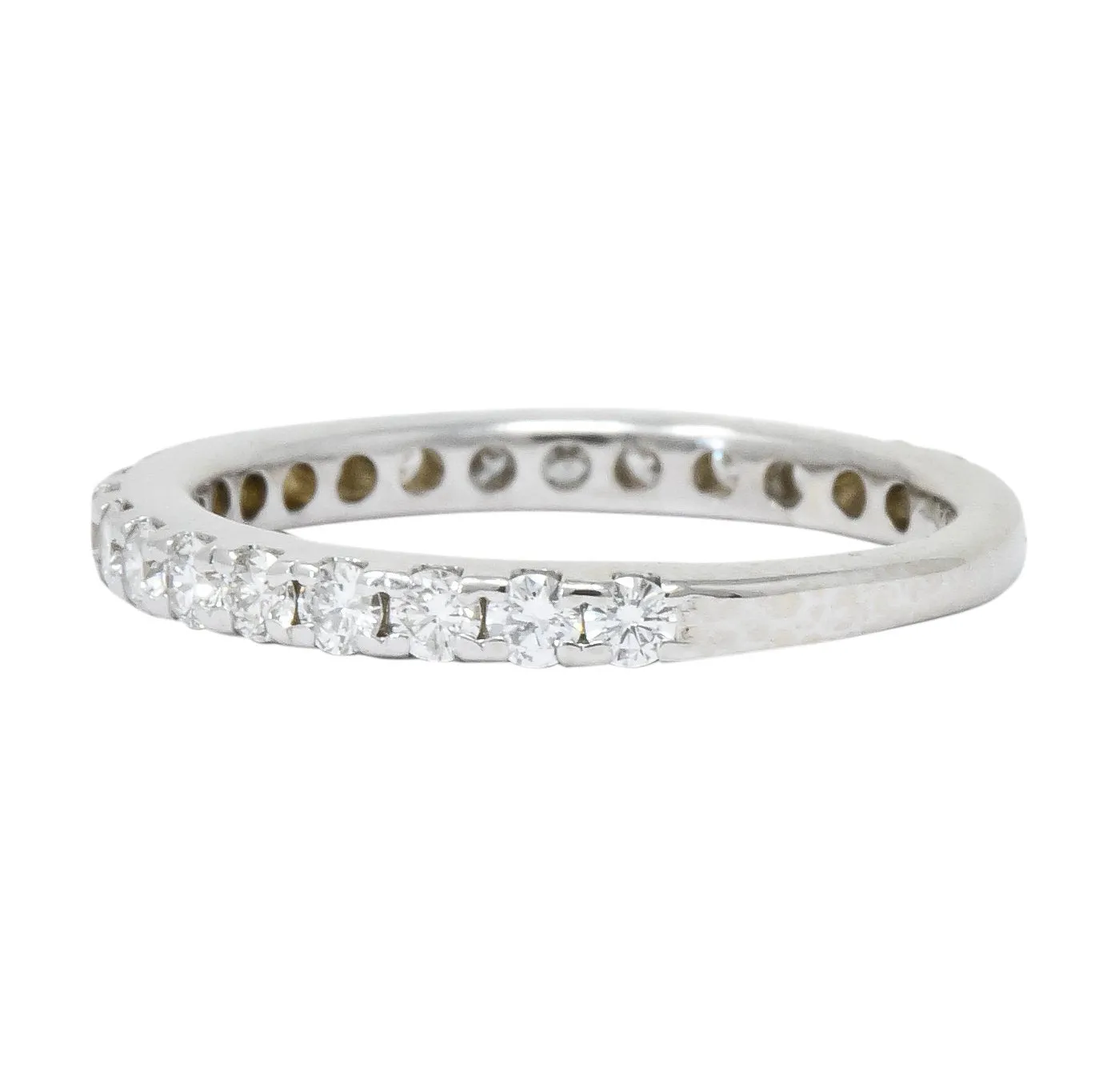 Modern 0.31 CTW Diamond 14 Karat White Gold Band Ring