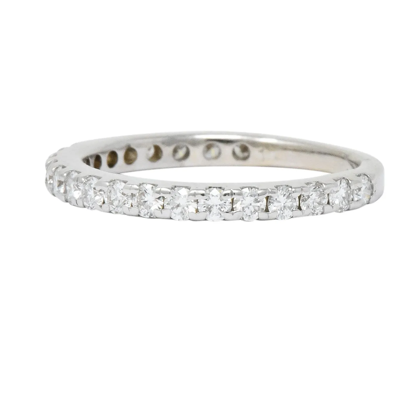 Modern 0.31 CTW Diamond 14 Karat White Gold Band Ring