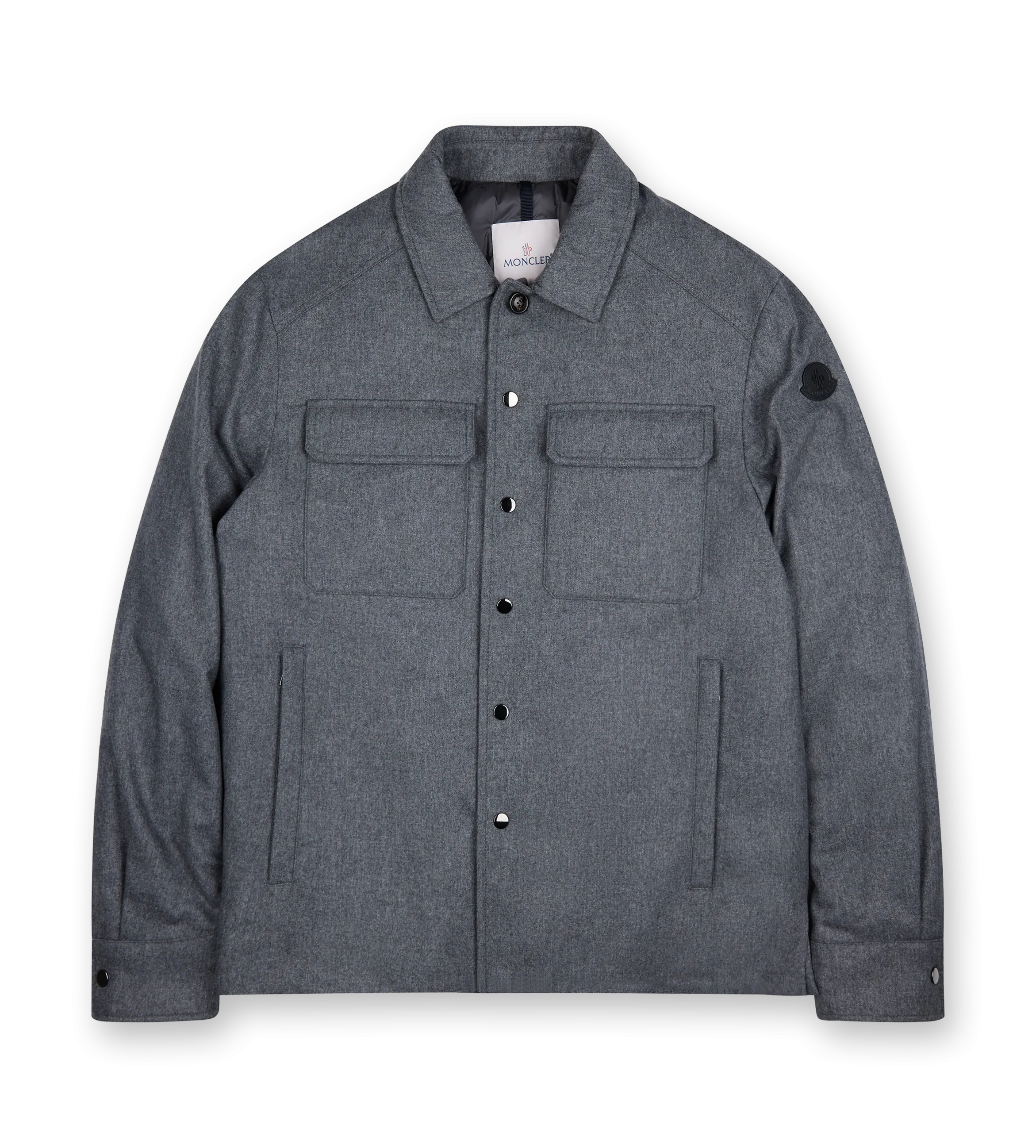 Moncler    Larribet Cashmere Down Shaket Dark Grey