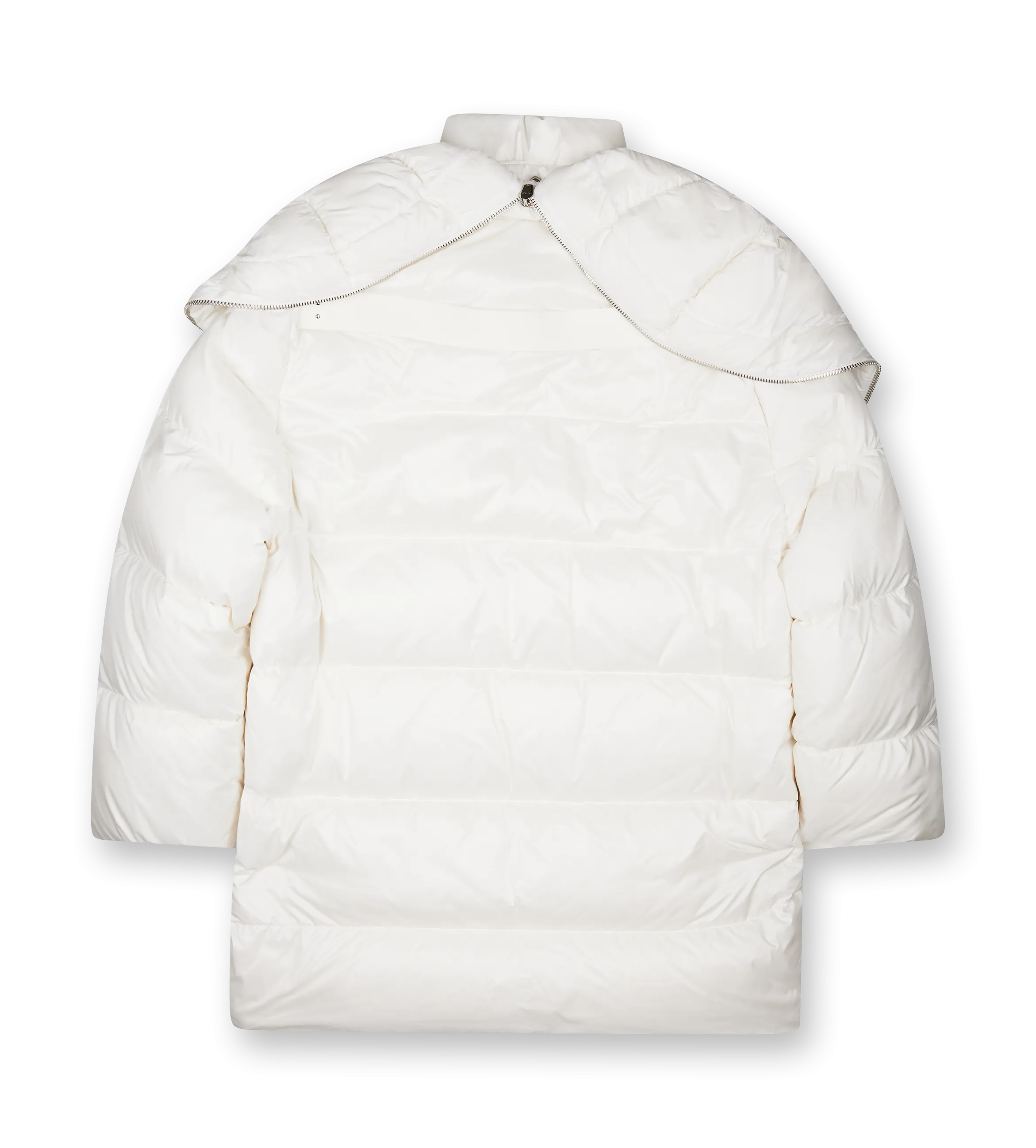 Moncler    Moncler x Rick Owens Cyclopic Hooded Long Down Jacket Milk