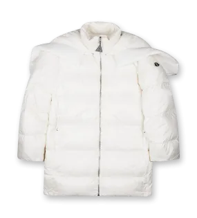 Moncler    Moncler x Rick Owens Cyclopic Hooded Long Down Jacket Milk