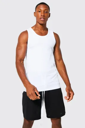 Muscle Fit Flat Ribbed Vest