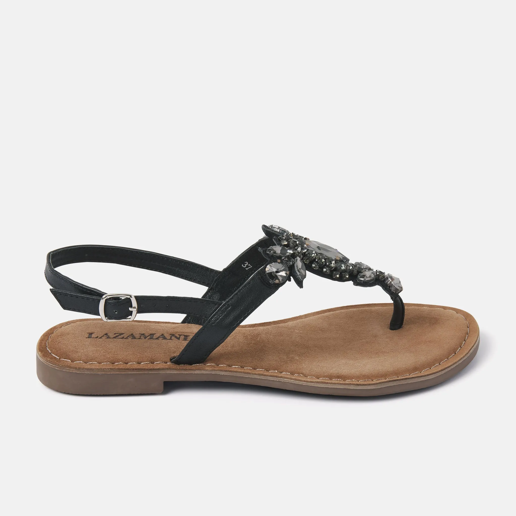 Naomi Leren Dames Sandalen Black