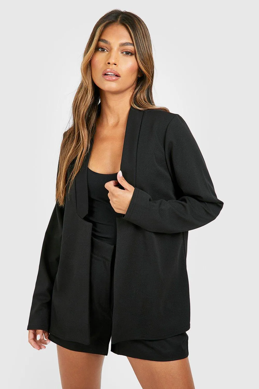 Notch Detail Oversized Blazer