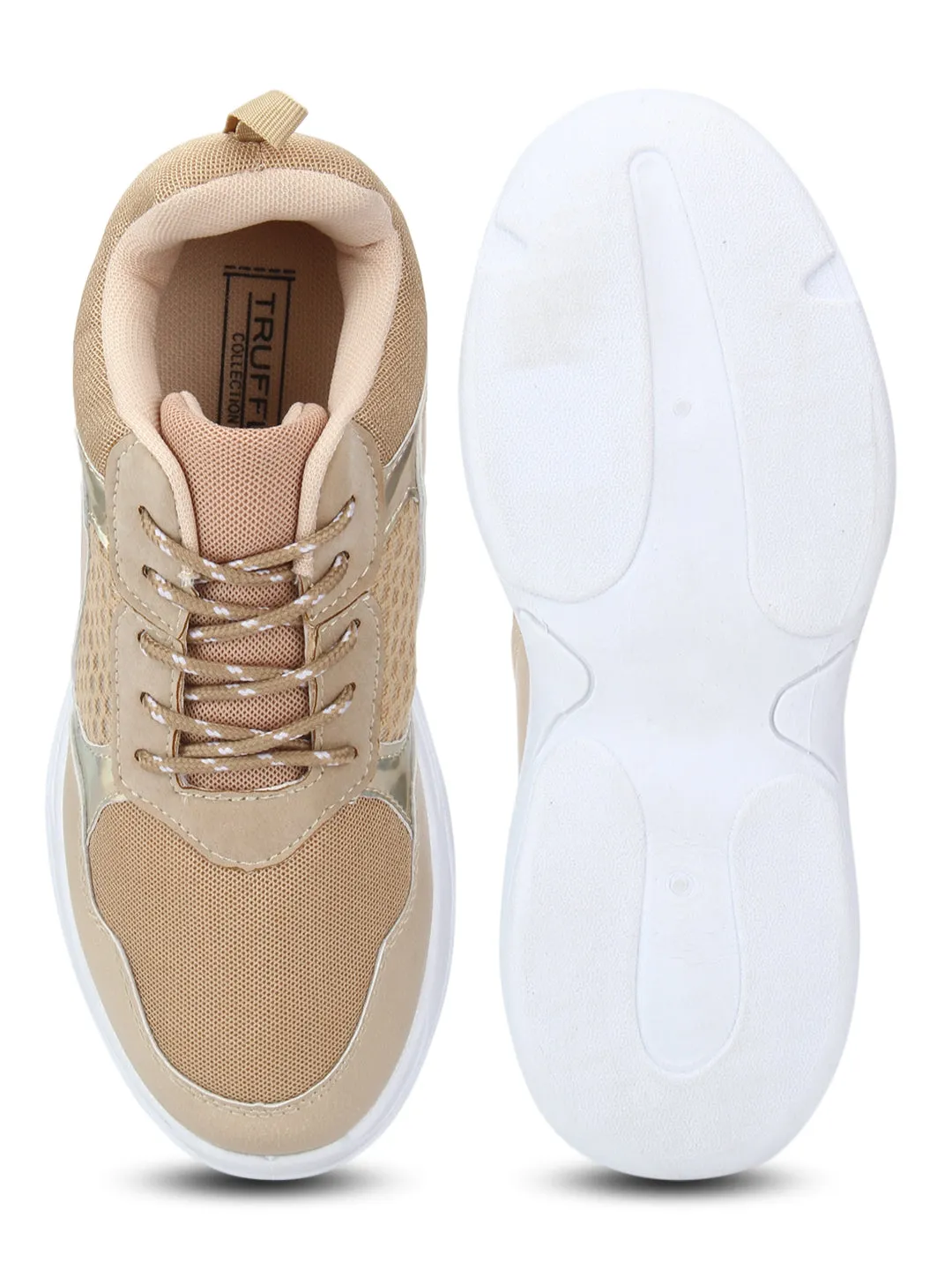 Nude Multi Lace-Up Sneakers