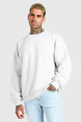 Oversized Fleece Crew Neck Sweatshirt