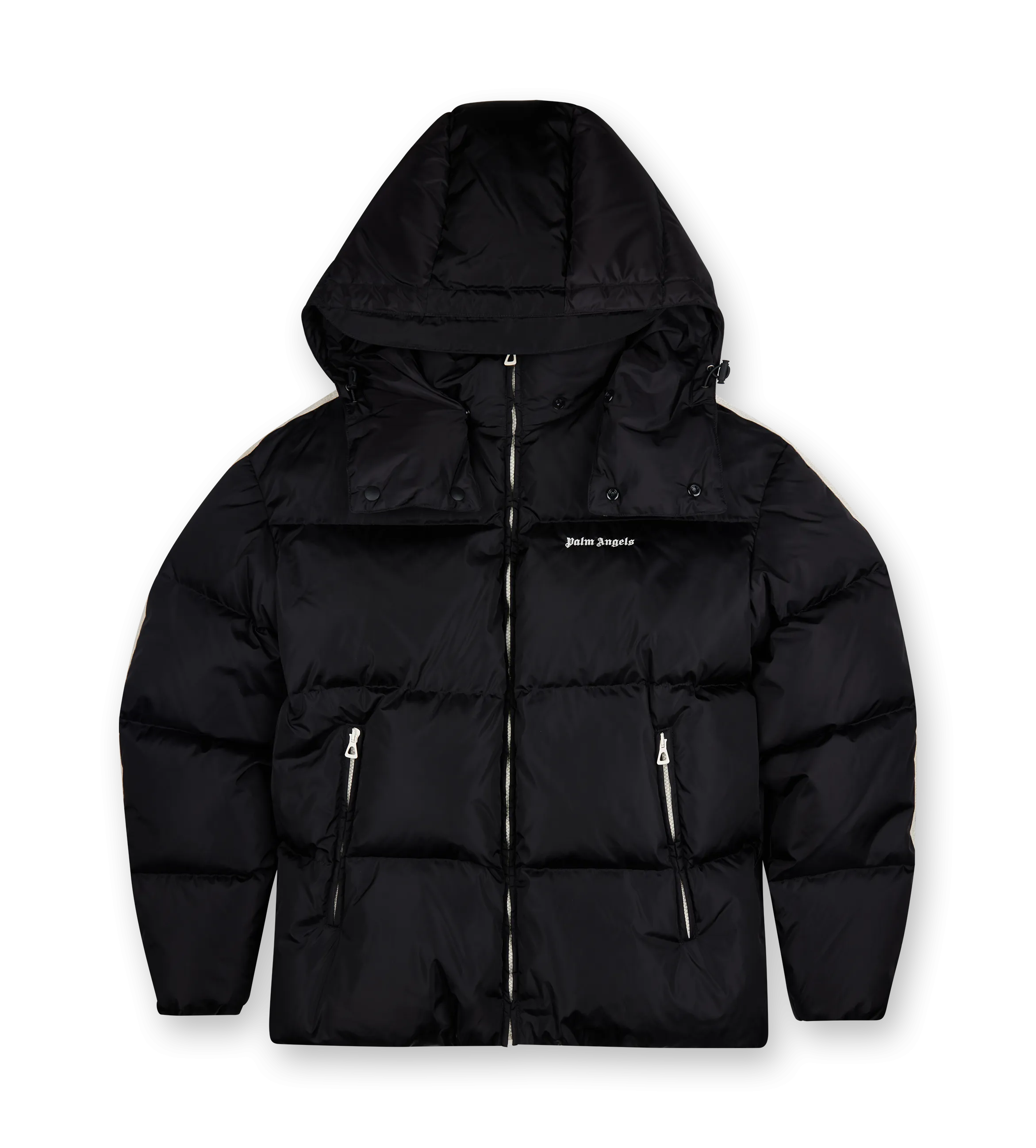 Palm Angels    Hooded Track Down Jacket Black