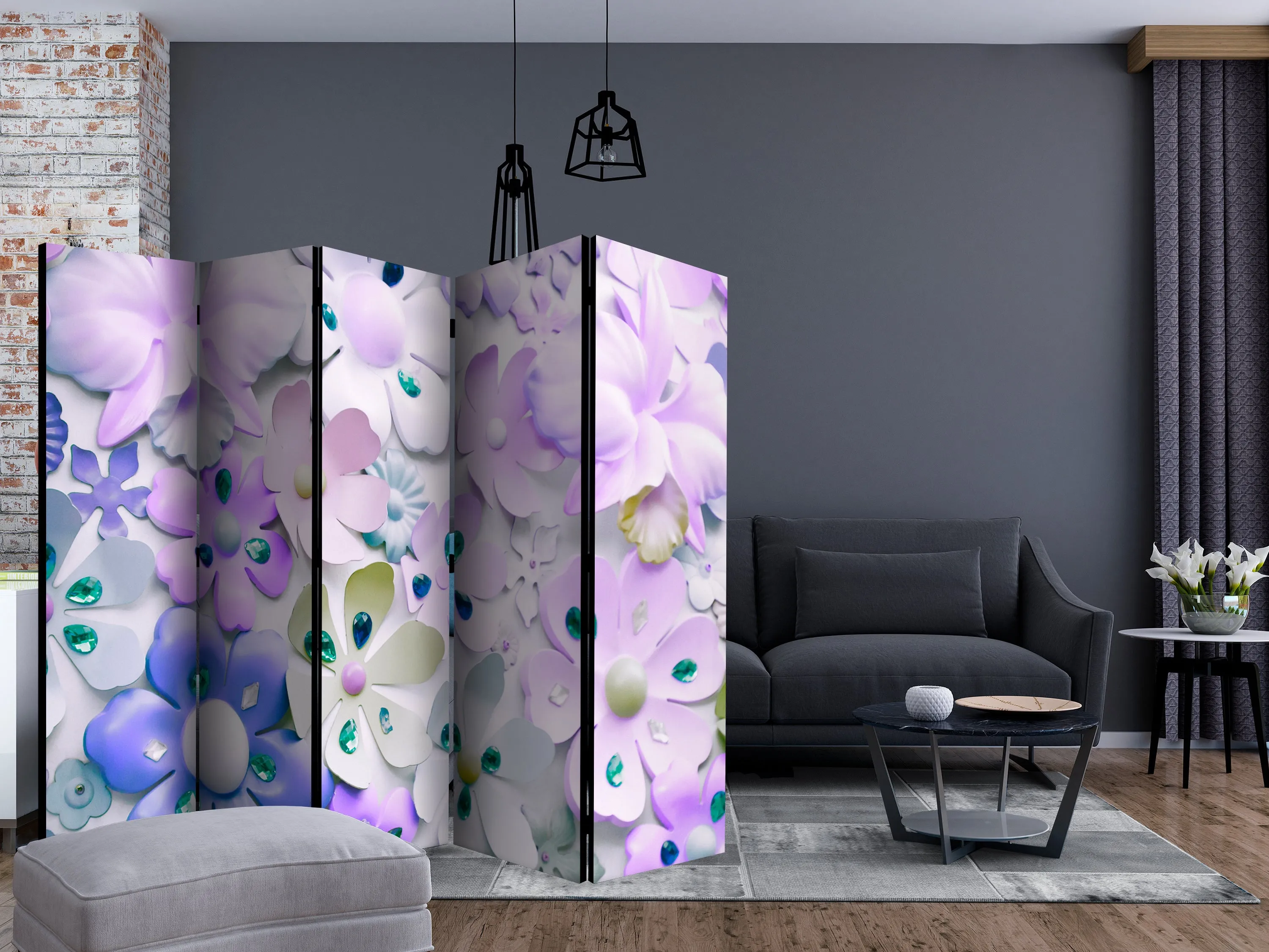 Paravento Purple Sweetness II [Room Dividers]