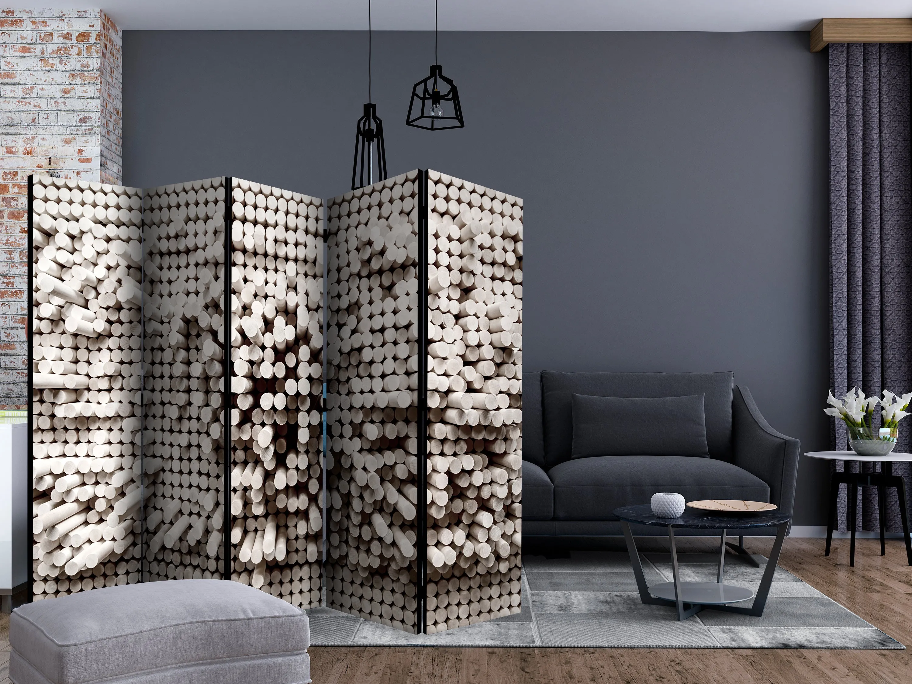 Paravento White Fortress II [Room Dividers]