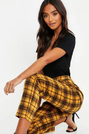 Petite Checked Plaid Pants