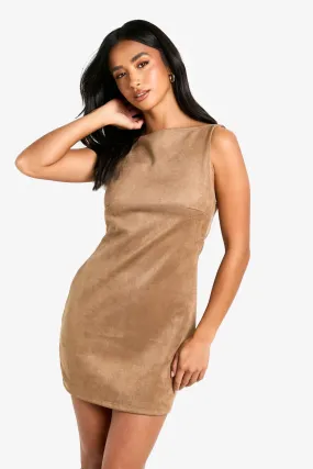 Petite Faux Suede Mini Dress