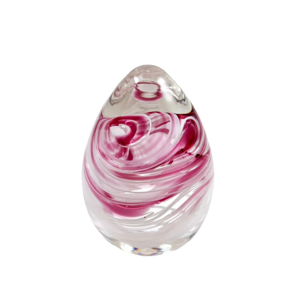 Pink Art Glass  Paperweight Egg Joe Rice