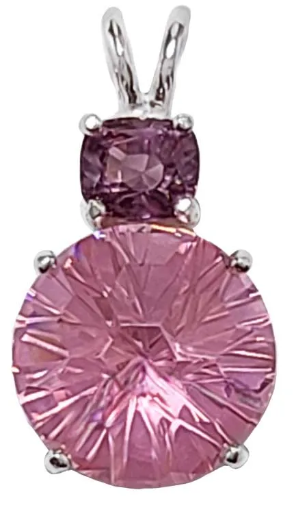 Pink Garnet Super Nova? with Cushion Cut Violet Spinel