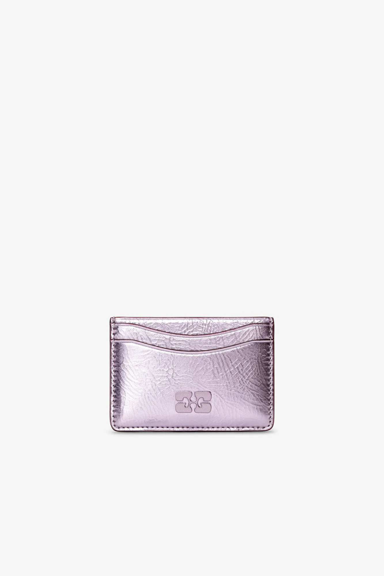 Pink Metallic GANNI Bou Card Holder