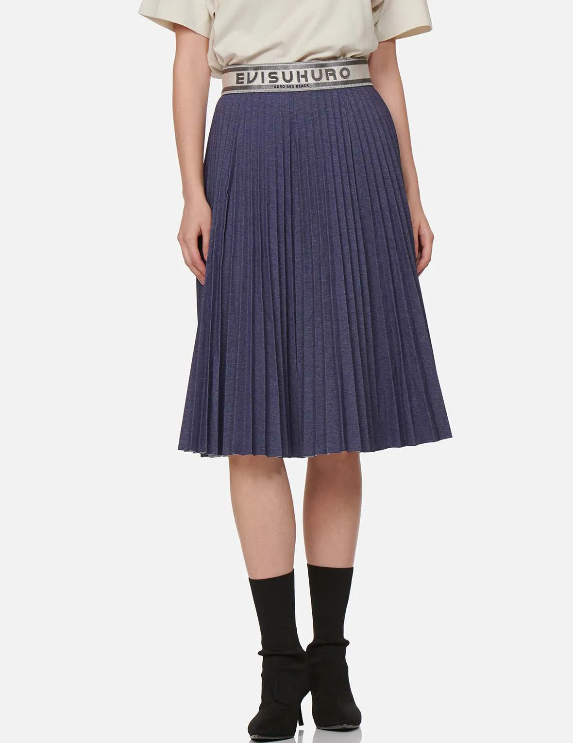 Pleated Midi Skirt