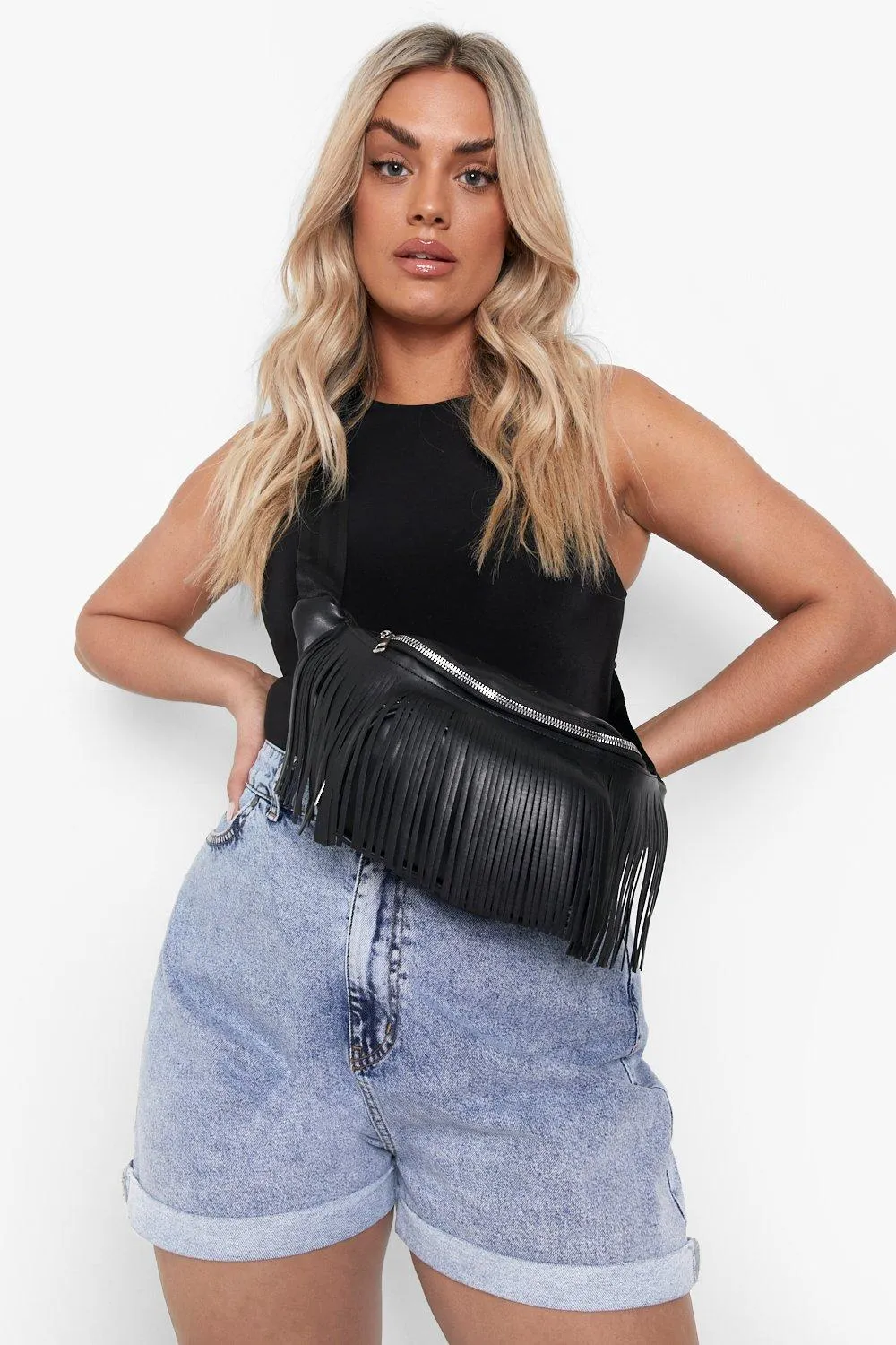 Plus Pu Fringe Bum Bag