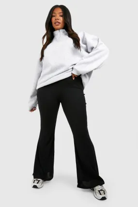 Plus Soft Rib Flare Pants