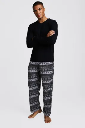 Polar Fleece Long Sleeve Lounge Set