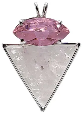 Pollucite with Infinite Eye? Cut Pink Garnet