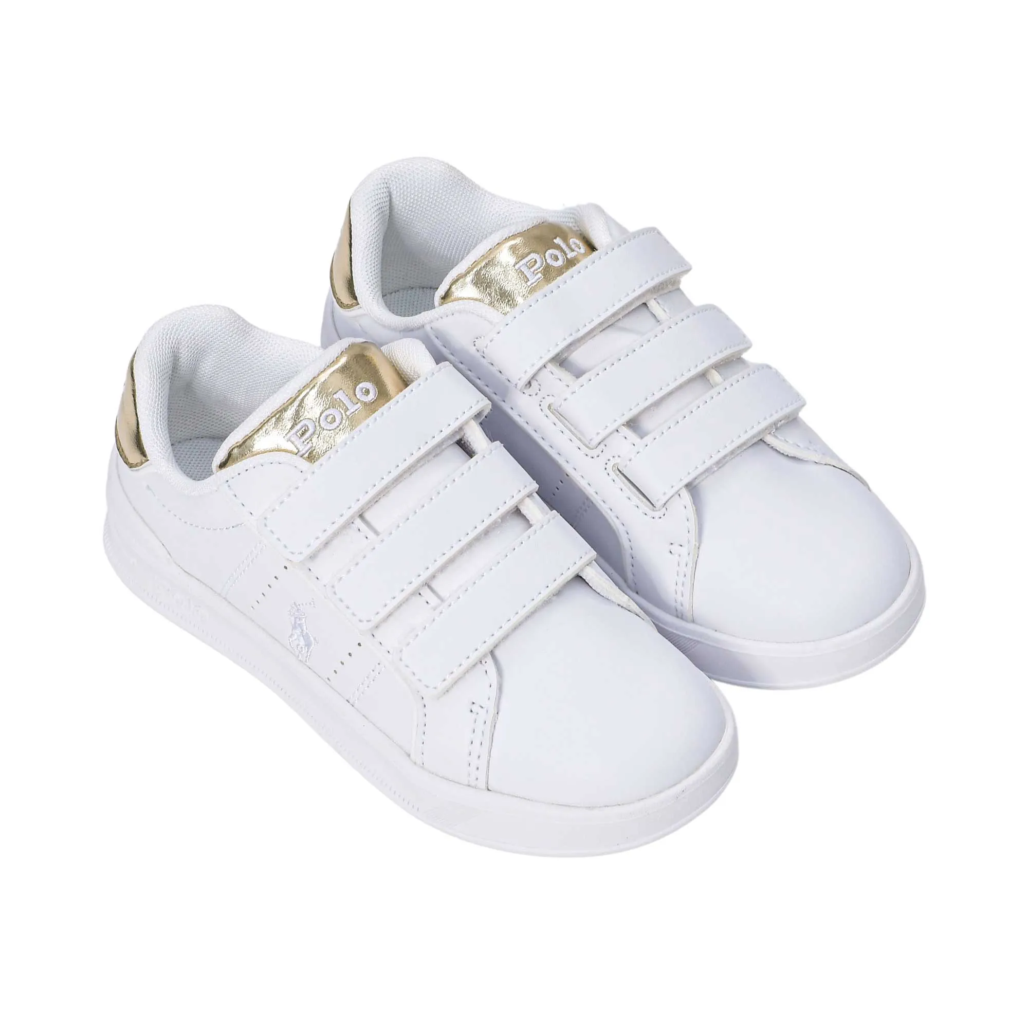 Polo Ralph Lauren Kids Girls White Sneakers