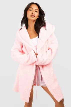 Pom Pom Fleece Robe