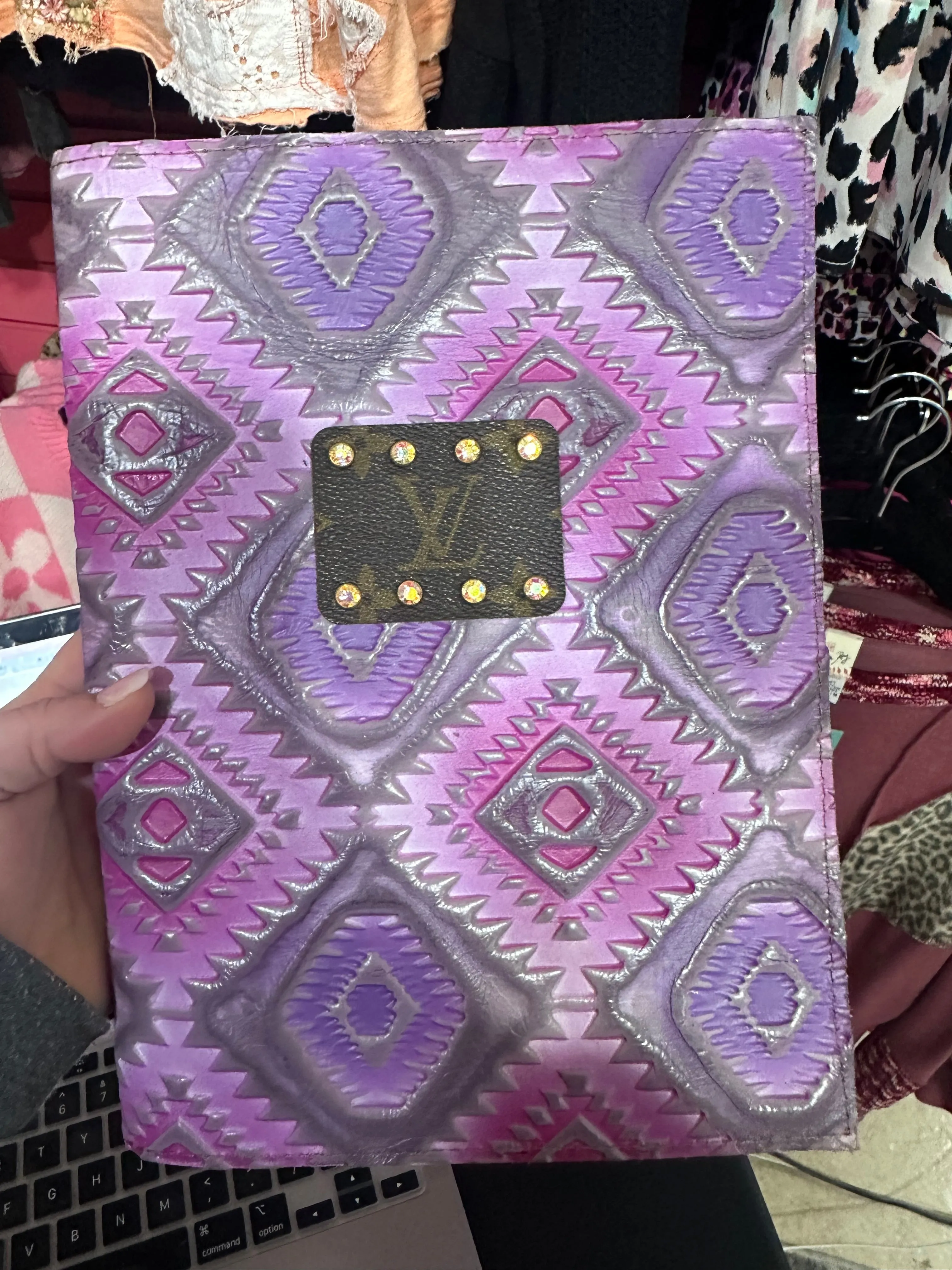 Purple Aztec Upcycled Journal