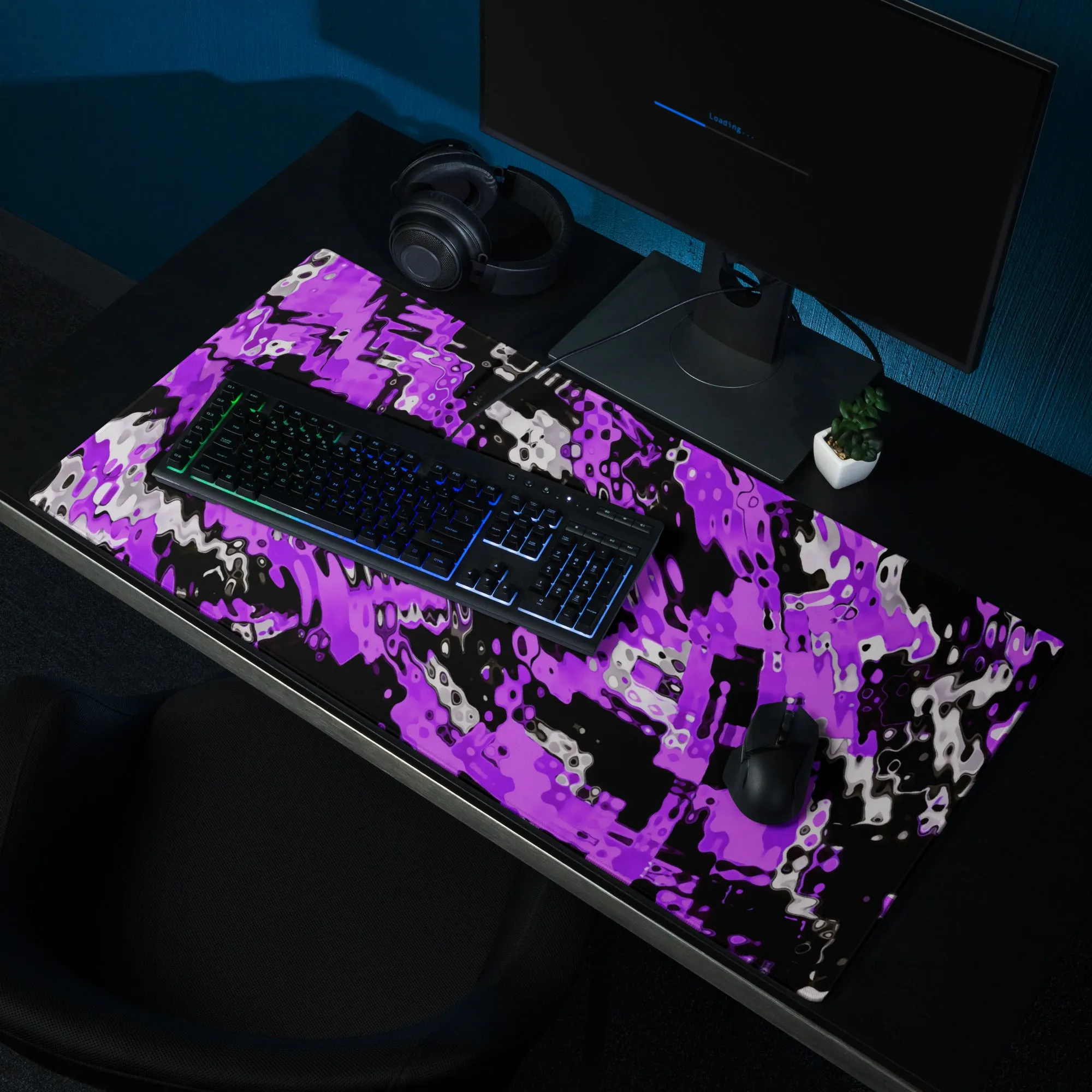 Purple Rave Drip Gaming Mouse Pad