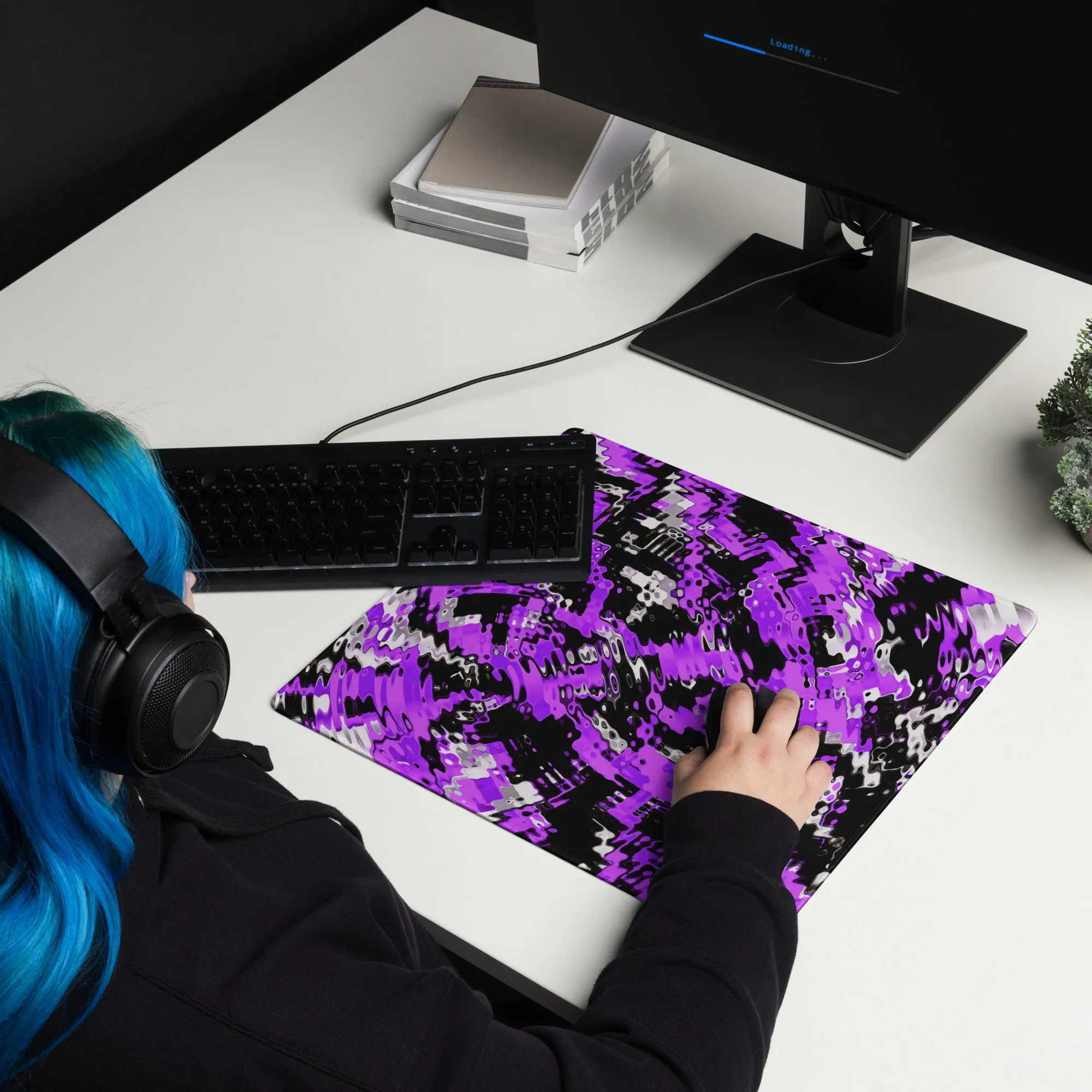 Purple Rave Drip Gaming Mouse Pad