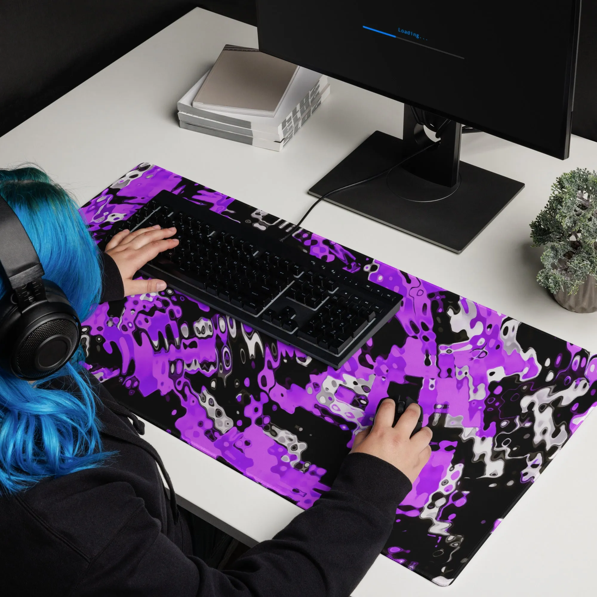 Purple Rave Drip Gaming Mouse Pad