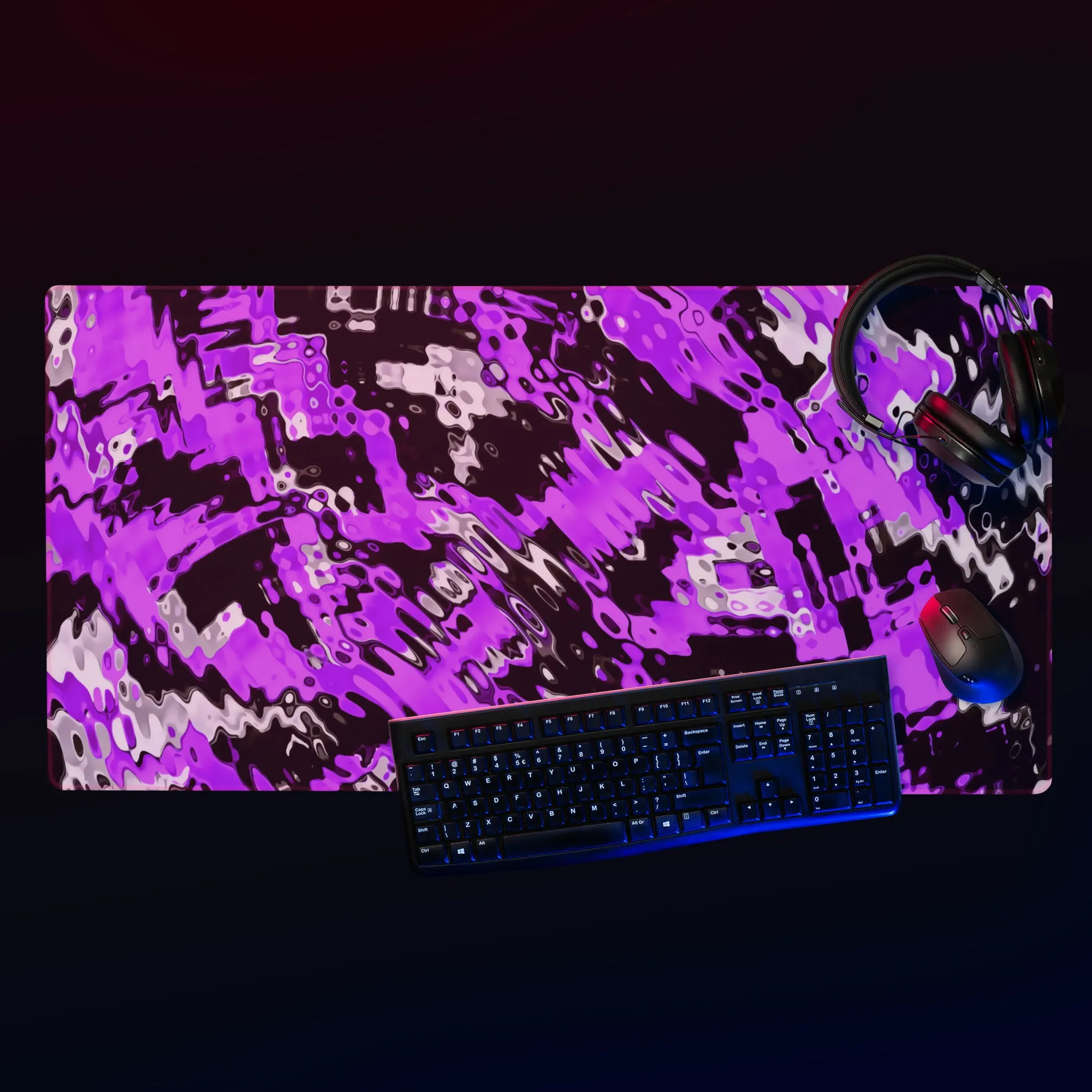 Purple Rave Drip Gaming Mouse Pad