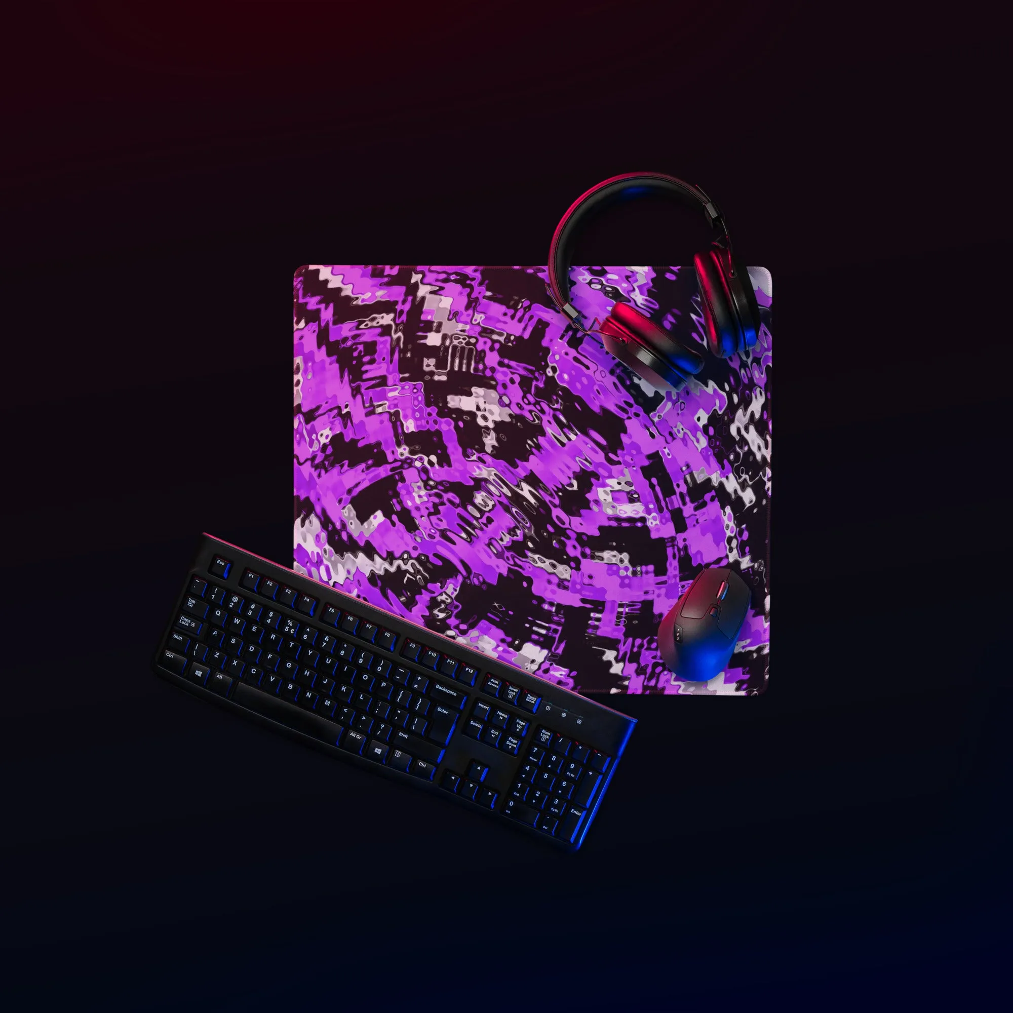 Purple Rave Drip Gaming Mouse Pad