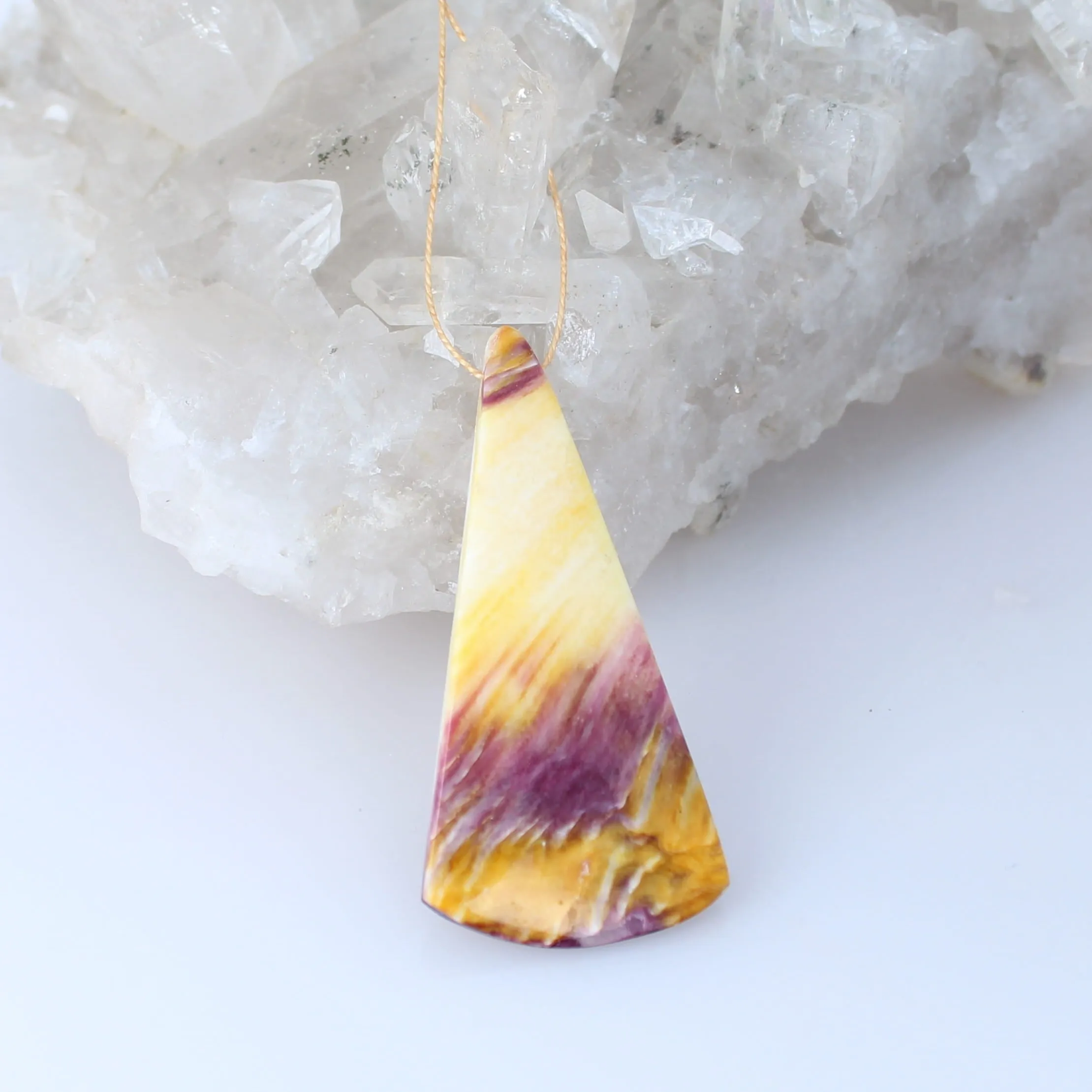 Purple SPINY OYSTER PENDANT Teardrop Component