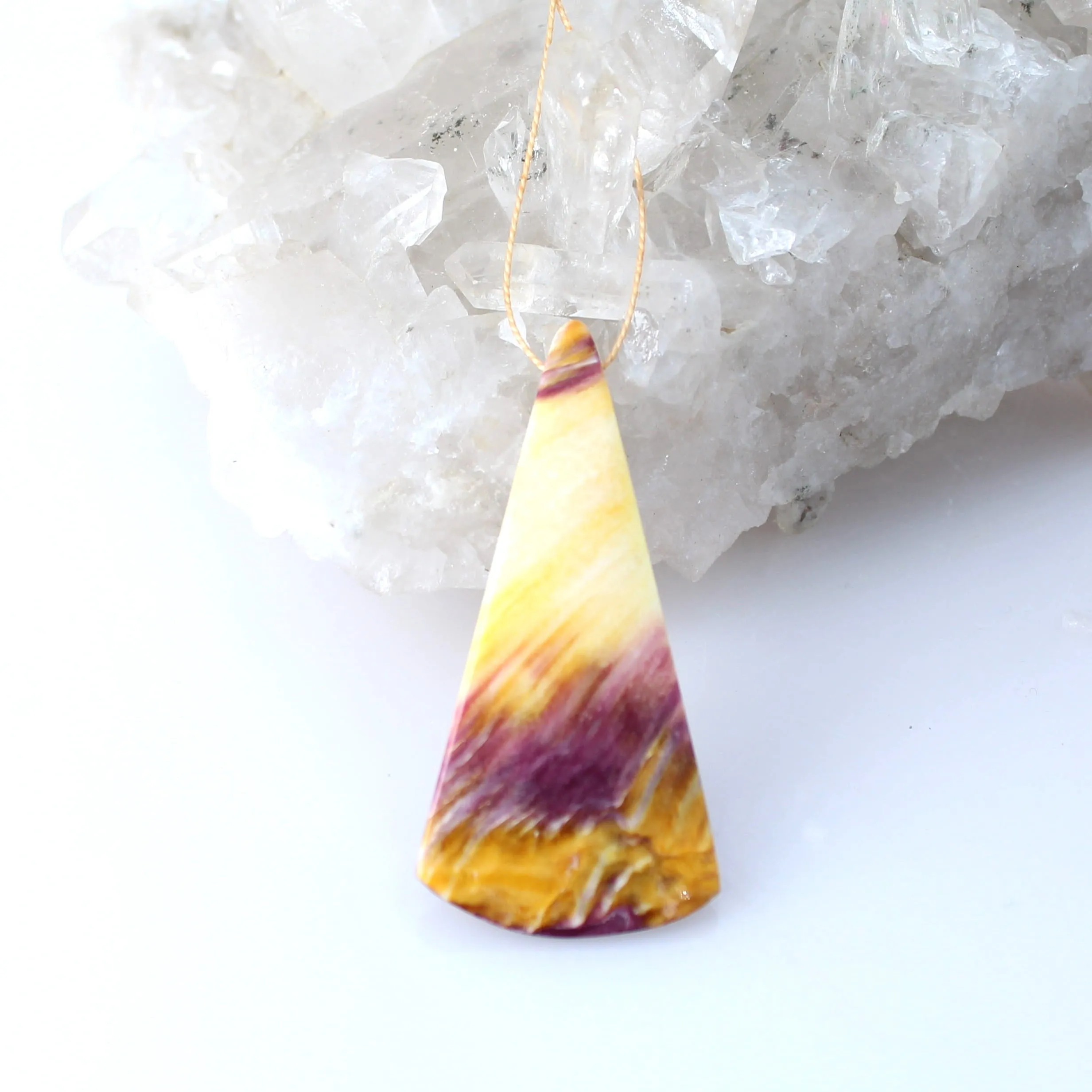 Purple SPINY OYSTER PENDANT Teardrop Component