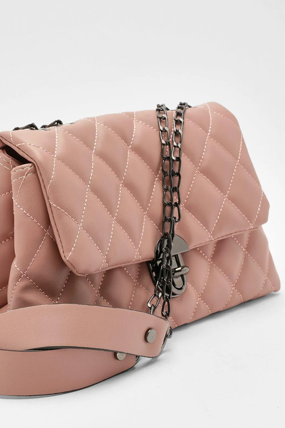 Quilted Chain Cross Body Bag