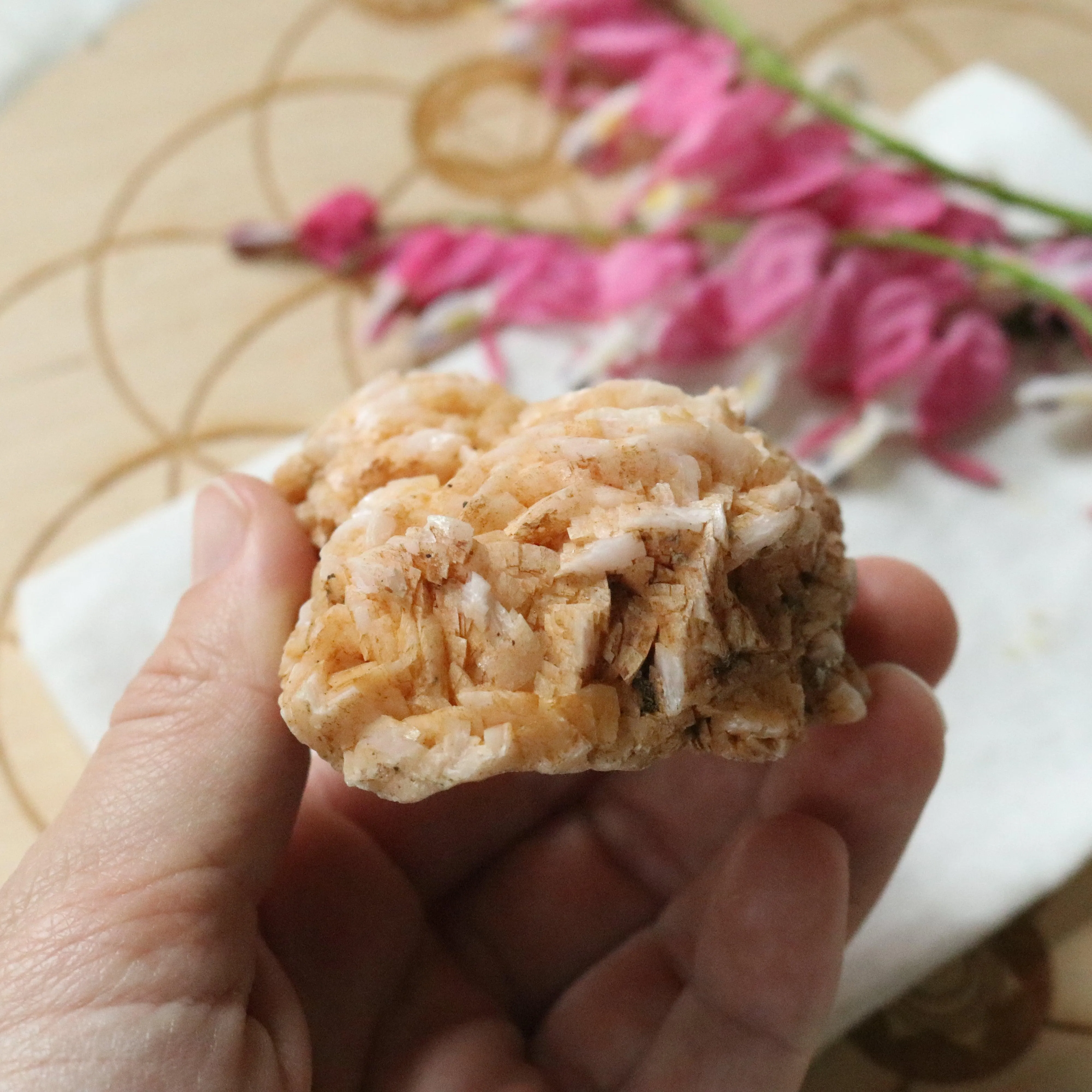 Raw Peachy Pink Dolomite Specimen~ Chakra Balancing Stone