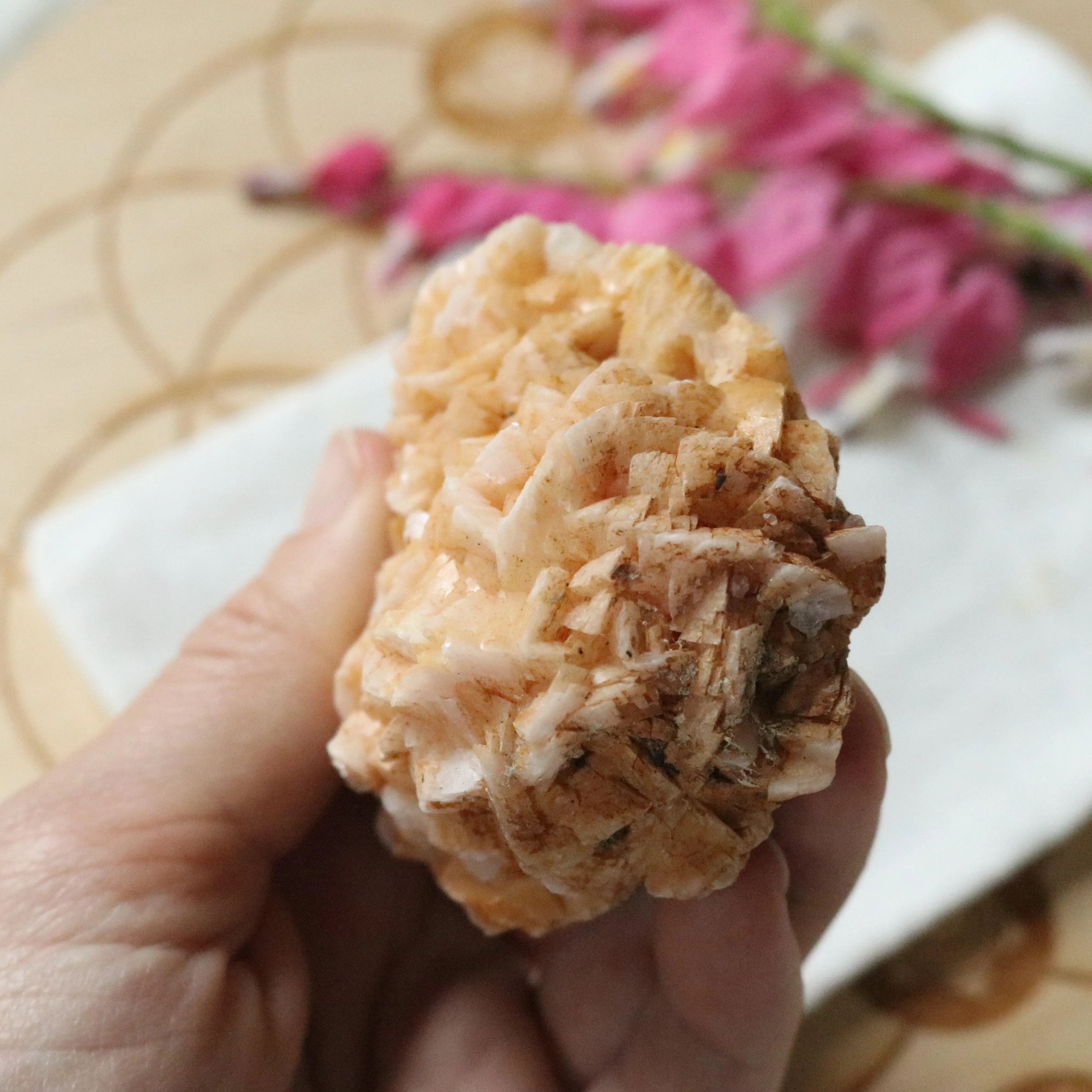 Raw Peachy Pink Dolomite Specimen~ Chakra Balancing Stone