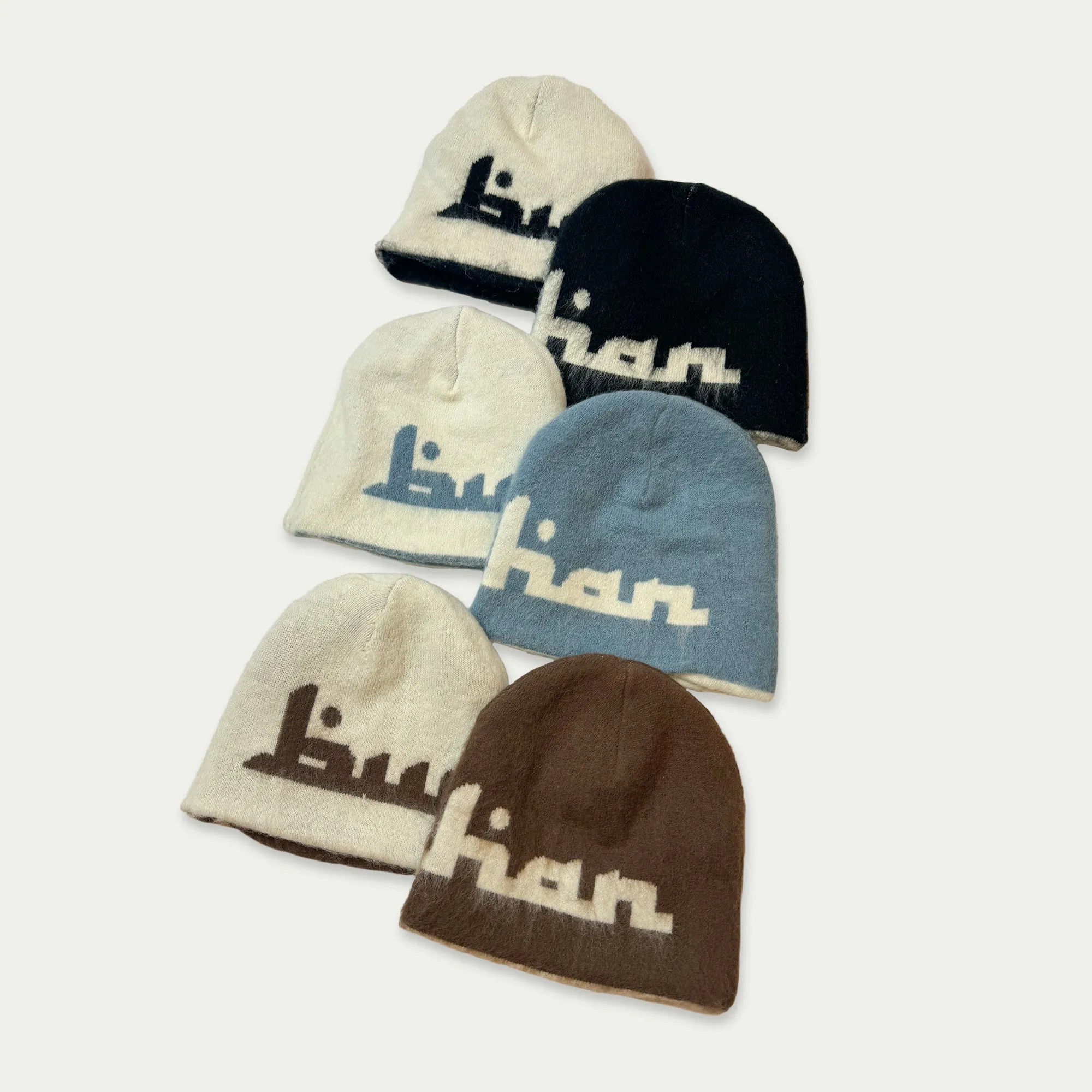 Reversible Beanie - Brown